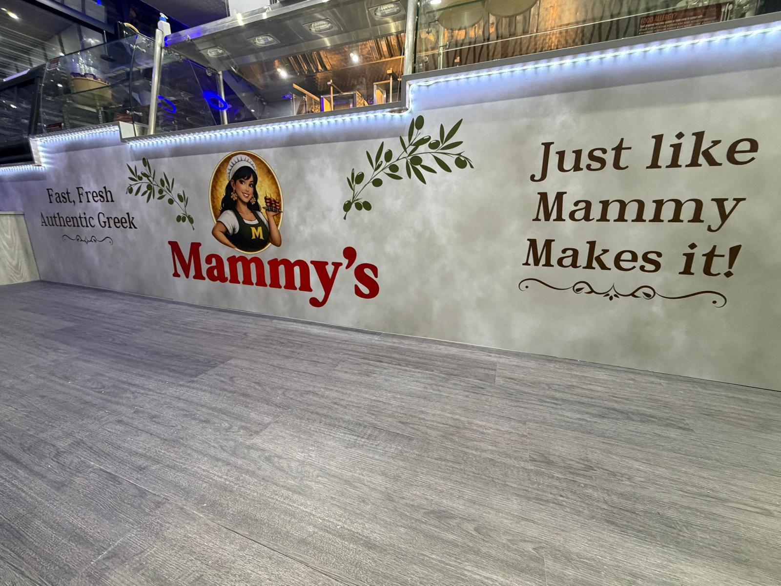 Mammy's wall — Fast, Fresh, Authentic Greek. Just like Mammy makes it!